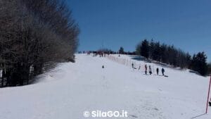 Sciare in Sila su una delle piste di Lorica.